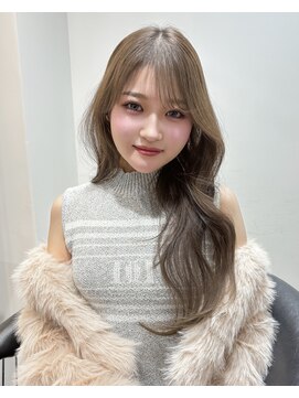 ロンドアンメゾン 原宿(Lond un Maison.) ミルクティーグレージュロングレイヤーヨシンモリ韓国ヘアくびれ