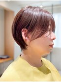 【小顔似合わせ】30代40代前髪あり丸みくびれショート10