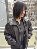 ボブウルフ×インナーカラー