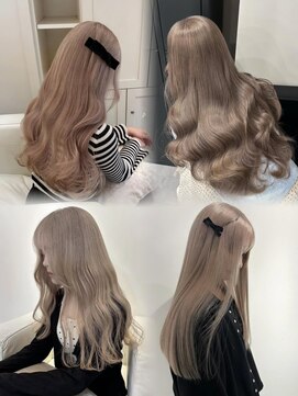 ベレーザ 渋谷(BELEZA) 13384ブリーチ＆ダブルカラー韓国レイヤーミルクティーベージュ