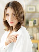 かきあげバングくびれひし形レイヤーカットc7戸頭20代30代40代