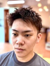 アルチザン(ARTISAN) 【スパイキー】ツーブロショート×ツイストパーマ　アップバング