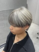 テクト バイアッシュ 吉祥寺店(Tect by Ash) 刈り上げなしラウンドマッシュホワイトシルバーインナーグレー