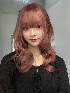 サンクプロジェクト(cinq PROJECT) ミディアムピンクラベンダーブラウンベージュ韓国レイヤーカット