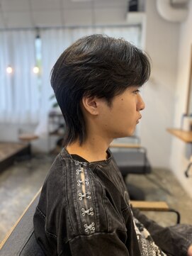 ロジェ(Loge) ナチュラル韓国風センターパートショート パーマ