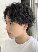 札幌波巻きパーマツイストスパイラルパーマセンターパートウルフ