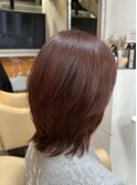 暖色カラー×ミディアムレイヤー