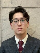 ビンゴ(BINGO) 2525黒髪アッシュビジネスショートかきあげセンターパート