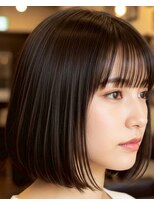 アズグロウヘアー(AS GROW HAIR) 前髪まとまる美髪ストレートボブ