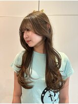 ライン(LINE) 韓国風/透明感/オリーブ/ブリーチ/ハイトーン