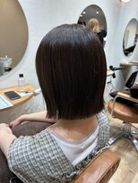 ヘアポケット スタイル店(HAIR POCKET)&nbsp;ぱつっとボブ×オリーブ