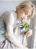 Emma ecole ミルクティーブラウン ショートヘア ブリーチby.久保
