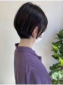 大人可愛い丸みショートデザインハイライトオージュア