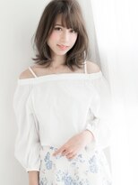 ふわバングな美フォルム☆ひし形っぽミディ