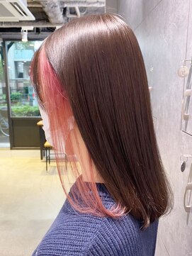 アイティーバイアルバム 下北沢店(IT by ALBUM) ピンクフェイスフレーミング_アースカラーくびれヘア_ba361832