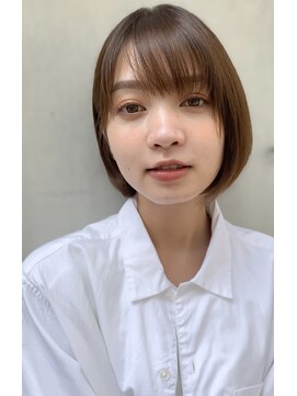 ナイン(nine) 【吉祥寺/荻野元気】定番ボブ　骨格補正 ベージュ　40代50代60代