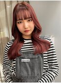 小顔外ハネミディアムアッシュ20代30代40代くびれミディ韓国ヘア