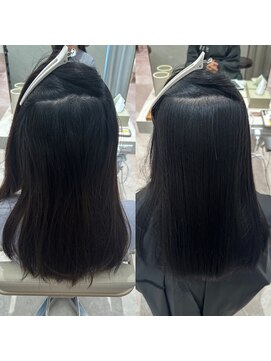 シンズ 銀座(sins) 硬い髪質もsins髪質改善酸性ストレートでシルクのような質感