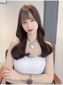 6358髪質改善アッシュブラックカーキベージュ韓国ワンホンヘア