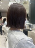 切りっぱなし×ブラウン×艶髪