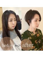 ショート　ショートヘア　ショートカット　前髪長め