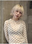 【倉畑果歩】ホワイトブロンド×マッシュボブ
