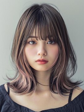 レヴ 草加店(LEV.) イメチェン　外はね　ボブ　美髪　ワイドバング　ブルーブラック