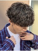 名古屋波巻きスパイラルパーマメンズヘアメンズマッシュ名駅30代