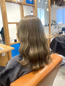 ユニカ 宇都宮(yunica) 縮毛矯正/くびれヘア/アプリコットオレンジ/ハイライトカラー