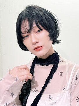 アイティーバイアルバム 八王子店(IT by ALBUM) 暗めカラーボブショートグレージュ韓国ヘア_F20554