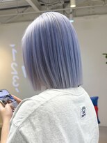 ラック 表参道(LUCK)&nbsp;ペールブルー/ブリーチ/ハイトーン/デザインカラー/ボブ