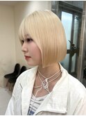 ボブ×抜きっぱなしブロンド×表参道×原宿×渋谷×ハイトーン