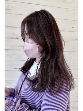 メリア(MELIA) 艶髪透明感くびれヘア レイヤーカット ラベンダーグレージュ