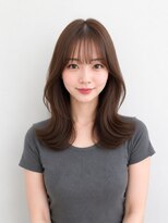 プラチナ(PLATINA) 大人可愛いくびれレイヤー韓国風ミディアムレイヤー顔まわり前髪