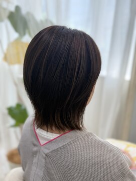ウミネコ美容室 センター北hanare店(Umineko美容室) 立体感ハイライトのオリーブグレージュミディ