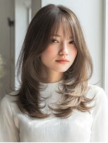 ダル 渋谷/表参道(DAL.)&nbsp;ミディアムレイヤー/ダークグレージュ/ハッシュカット