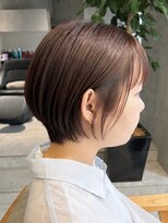 キリ 逗子(kiri)&nbsp;逗子葉山丸みショートカットハンサムショートボブ耳かけボブM136