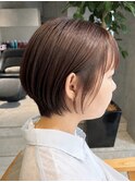 逗子葉山丸みショートカットハンサムショートボブ耳かけボブM136