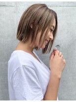 【mee.】ハセガワヒトシ　ハイライト切りっぱなしボブ☆青山