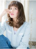 *mod's姪浜*…ヘーゼルベージュ大人可愛い小顔前下がりカールe