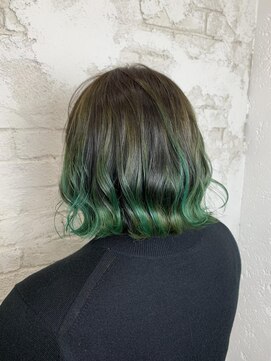 プライズ アイリス 池袋東口店(prize Iris) グリーングラデーション10代20代11000円