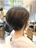 ★大人かわいい★丸みショートボブ★インナーカラー