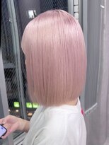 ロウル 渋谷(LOWRL)&nbsp;ピンクベージュ/ミディアムヘア/ケアブリーチ