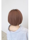 大人可愛い20代30代40代黒髪前下がりショートボブ丸みショート◎