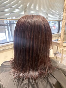 ニーラ バイ ニライカナイ 八幡宿店(Neela By Nirai Kanai) ピンクベージュ/グレーベージュ/前髪パーマ/黒髪