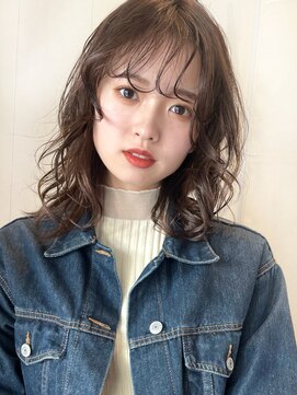 ガーデン ムサシコスギ(GARDEN MUSASHIKOSUGI) ゆるふわウェーブパーマ デジタルパーマ 束感バング 前髪パーマ