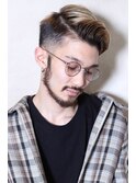 アップバングサイドパートダークアッシュベリーショート