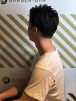 バーバーバー アカバネ(BARBER-BAR AKABANE)&nbsp;働く男のコームオーバーヘア 毛流れビジネスヘア #1