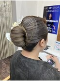 ヘアセット タイトシニヨン