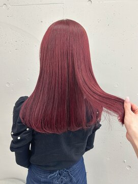 シーク 天神(SEEK) 松尾菫菜/レッドカラー/ブリーチ/韓国ヘア